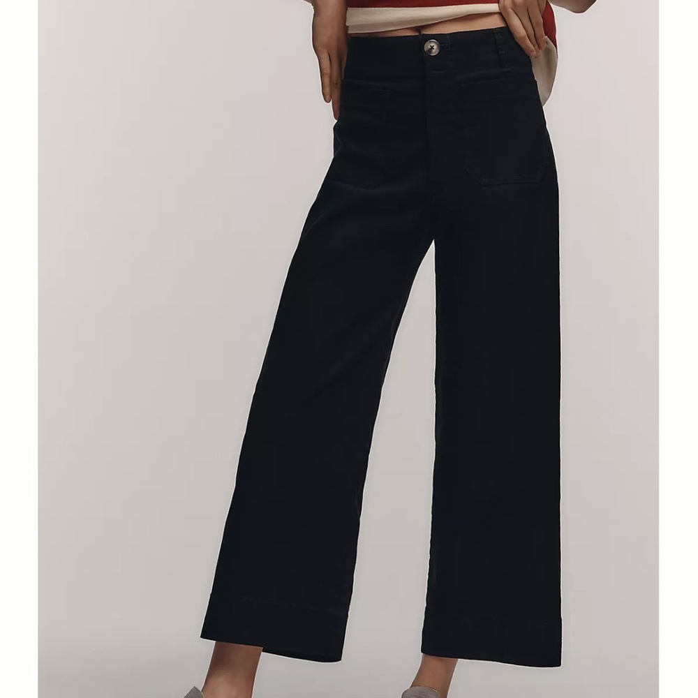 The Colette Crop Wide-Leg Pants by Maeve
